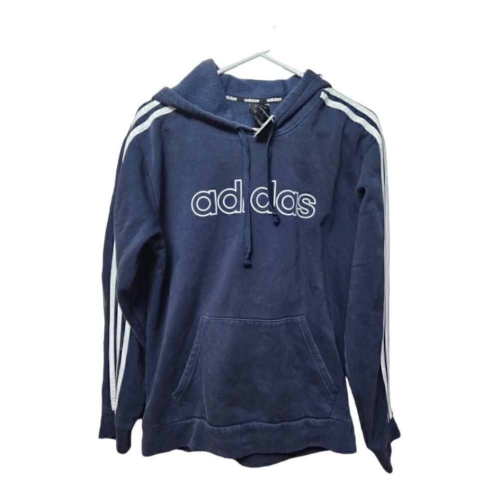 1613 - Men's Navy Adidas hoodie size M